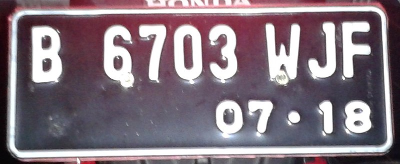 File:Current vehicle plate number design of Indonesia.jpg - Wikipedia