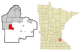 Dakota County Minnesota Incorporated and Unincorporated areas Farmington Highlighted.svg