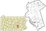 Dauphin County Pennsylvania incorporated and unincorporated areas Lawnton highlighted.svg