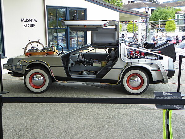 One of the DeLorean vehicles used in the film