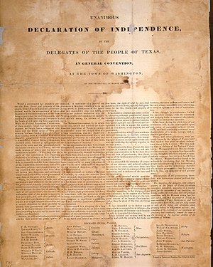 Texas Declaration Of Independence