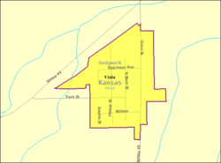 Detailed map of Viola, Kansas