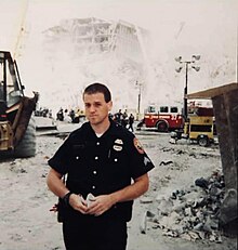 Mateer's father at Ground Zero in September 2001 Detective Sgt John Mateer at Ground Zero NYC in Sept 2001.jpg