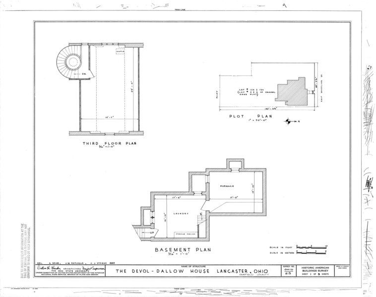 File:Devol-Dallow House, 118 East Wheeling Street, Lancaster, Fairfield County, OH HABS OHIO,23-LANC,4- (sheet 1 of 3).tif