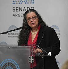 Diana Maffía expone sobre el aborto en el Senado argentina, 2018.jpg