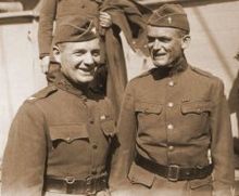 Colonel Donovan & Father Duffy upon return from France in 1919. Donovan and Duffy.jpg