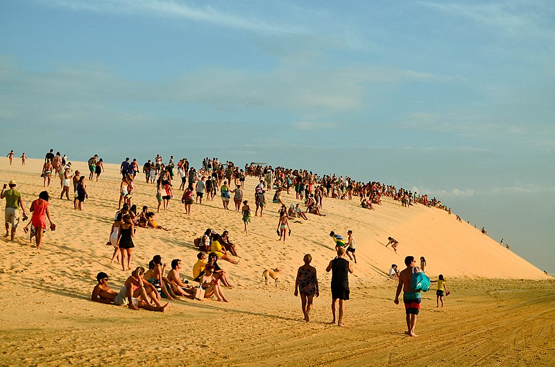 Pôr do sol nas dunas de Jeri