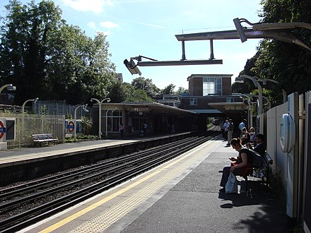 View of the eastbound platform