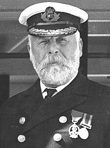 Kapitein Edward Smith aan boord van de Olympic