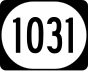 Kentucky Route 1031 işaretçisi