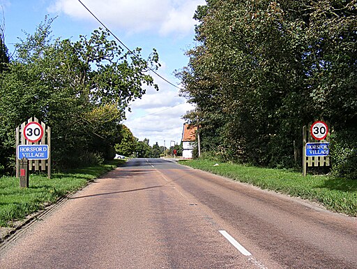 Entering Horsford on the B1149 Holt Road - geograph.org.uk - 3679914