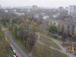 Eseninsky Boulevard, vista dall'alto da Yunykh Lenintsev Street