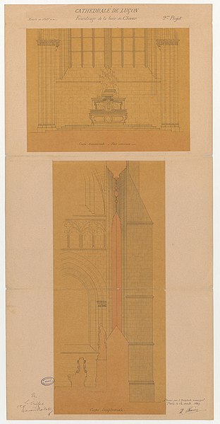 File:Fenestrage de la baie du chœur de la Cathédrale de Luçon 1889 - Archives nationales (France).jpg