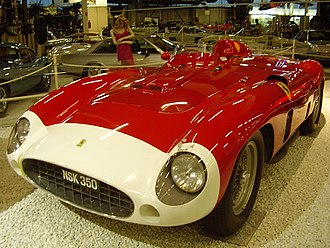 A Ferrari 860 Monza, similar to the race winning car of Fangio & Castellotti, in the Sinsheim Auto & Technik Museum , Sinsheim, Germany Ferrari 860 Monza Spider Scaglietti (Sinsheim).JPG