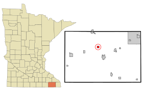 Fillmore County Minnesota Incorporated and Unincorporated areas Fountain Highlighted.svg