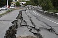 Fitzgerald Avenue destroyed in the 2011 Christchurch earthquake