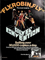 Advertisement for Silver Convention's "Fly, Robin, Fly", October 18, 1975 Fly, Robin, Fly - Cash Box ad 1975.jpg