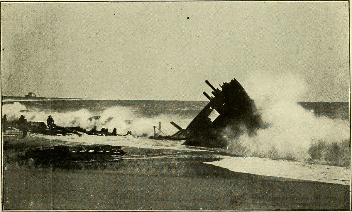 File:GARDNER(1915) Wrecks around Nantucket -1884-12 Schooner WARREN SAWYER,  two weeks later. (14576798950).jpg - Wikimedia Commons