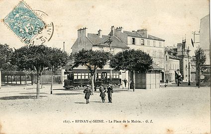 Épinay: Place de la Mairie vers 1900