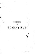 HISTOIRE DU ROMANTISME