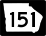 State Route 151 marker