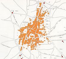 Mapa de Getafe en el siglo XVII