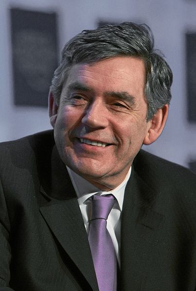 Brown at the World Economic Forum meeting in Davos in 2008