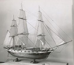 HMS Carlskronan pienoismalli