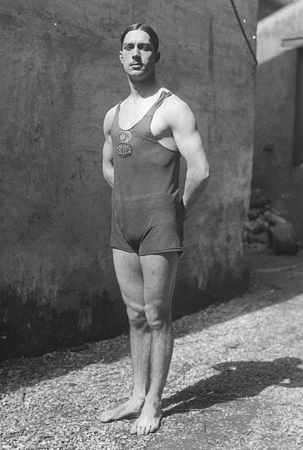 Henri Decoin, nageur en 1913.