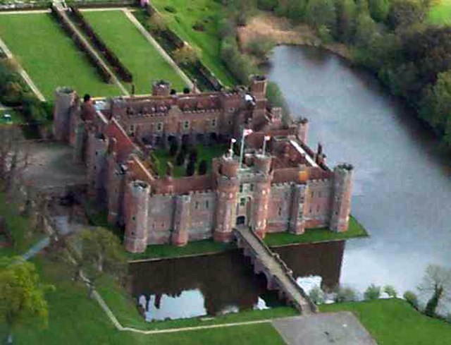 Herstmonceux Castle from the air