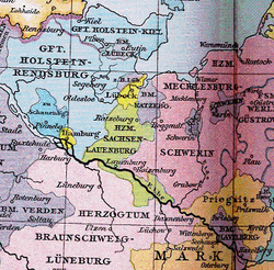 Holstein-Pinneberg e territori limitrofi intorno al 1400