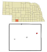 Hitchcock County Nebraska Incorporated en Unincorporated gebieden Culbertson Highlighted.svg