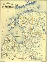 Carl Rathlefi Liivi-, Eesti- ja Kuramaa hüdrograafiline kaart (1852)