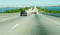 Interstate I-195 heading east from Miami to Miami Beach, Florida