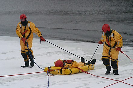 Ice rescue training in Canada