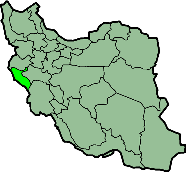 Letak Provinsi Īlām di Iran