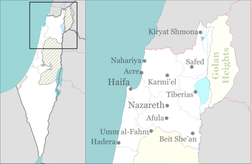 Nazareth is located in Northern Haifa region of Israel