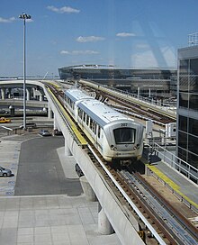 The AirTrain at JFK International Airport in Jamaica, Queens