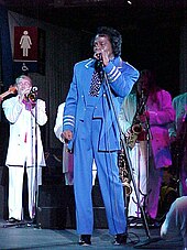 Brown during the NBA All-Star Game jam session, 2001 James Brown 2001.jpg