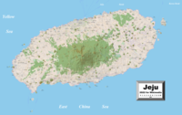 Detailed map of Jeju Island