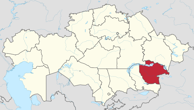 Жетысуская область на карте