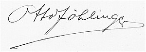Unterschrift Otto Jöhlingers (1913)