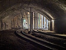 Pyrmont tunnel John St Square station from inside west portion of Pyrmont tunnel.jpg