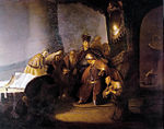 Judas devolviendo las treinta piezas de plata - Rembrandt.jpg