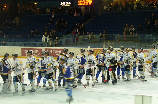 Blues met Kärpät in the 2008 SM-liiga final series.