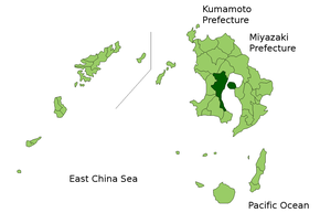 Poziția localității Kagoshima