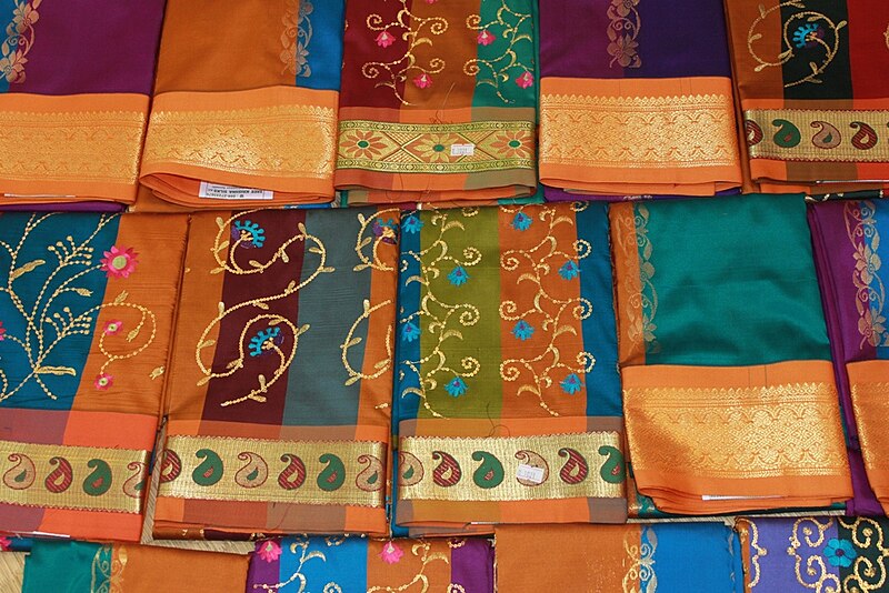 File:Kanchipuram sarees (7642282772).jpg