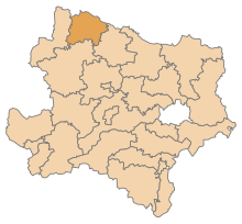 Location of the district Waidhofen an der Thaya in the federal state of Lower Austria (clickable map)