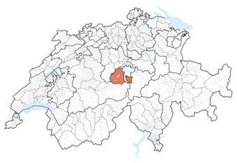 Lage des Kantons in der Schweiz