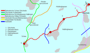 Tratto della linea ferroviaria Schee - Silschede